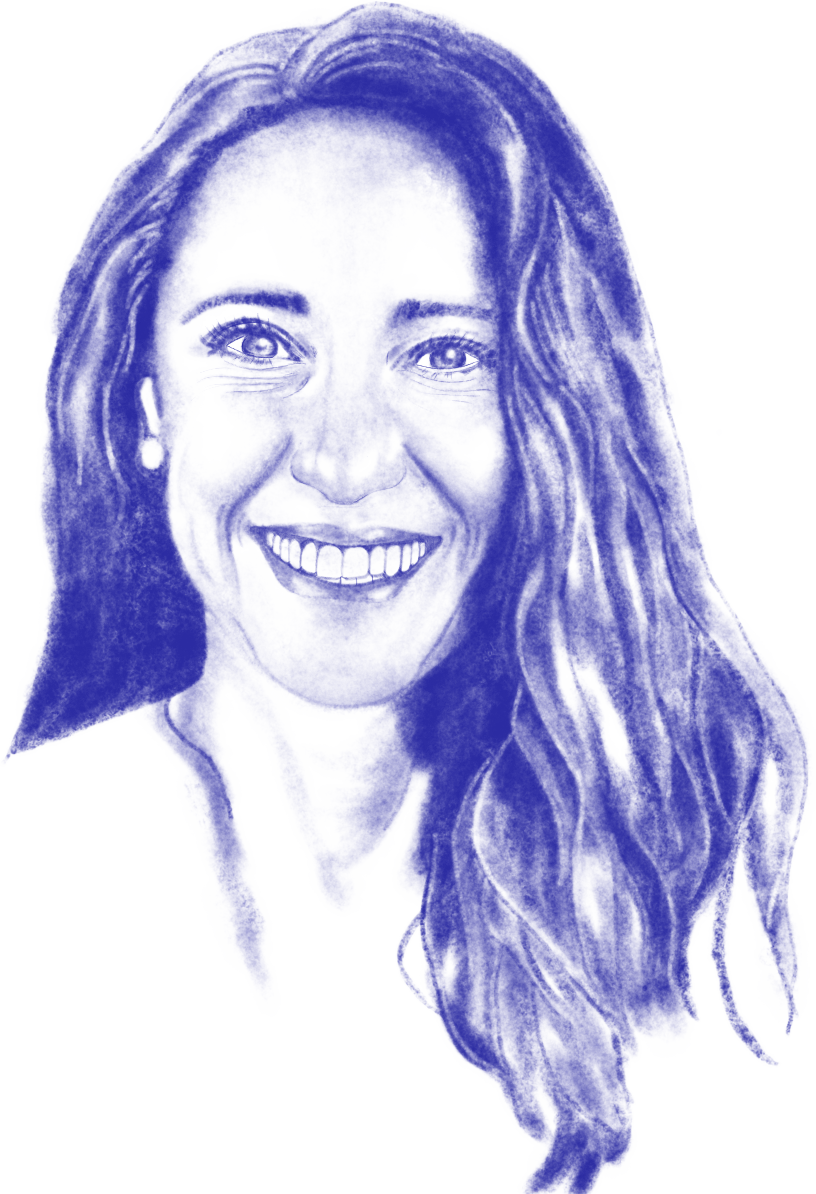 Illustrated portrait of Katy Simmons